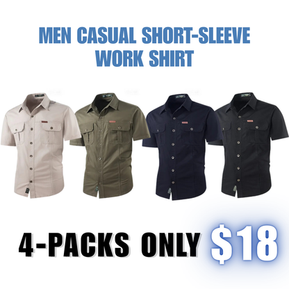 Men casual short-sleeve work shirt