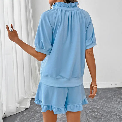 2026 Summer Vibes 2-Piece Sets Women's Knit Fabric Soft With Pockets for Casual Wear