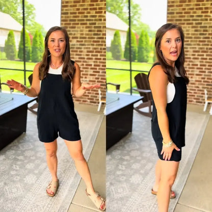Women's Sleeveless Summer Bib Shortalls