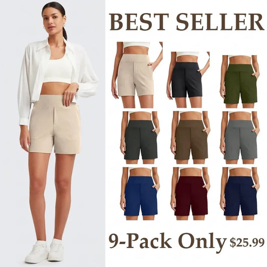 This Week's Special Price🍃Womens High Waist Wide Leg Yoga Shorts