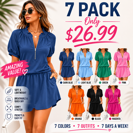 2026 Summer Vibes 2-Piece Sets Women's Knit Fabric Soft With Pockets for Casual Wear