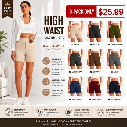Women's High Waisted Running Yoga Shorts