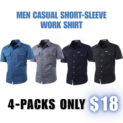 Men casual short-sleeve work shirt