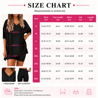 🔥Last day promotion🔥Effortless Summer Lounge Set Oversized Tee + Biker Shorts